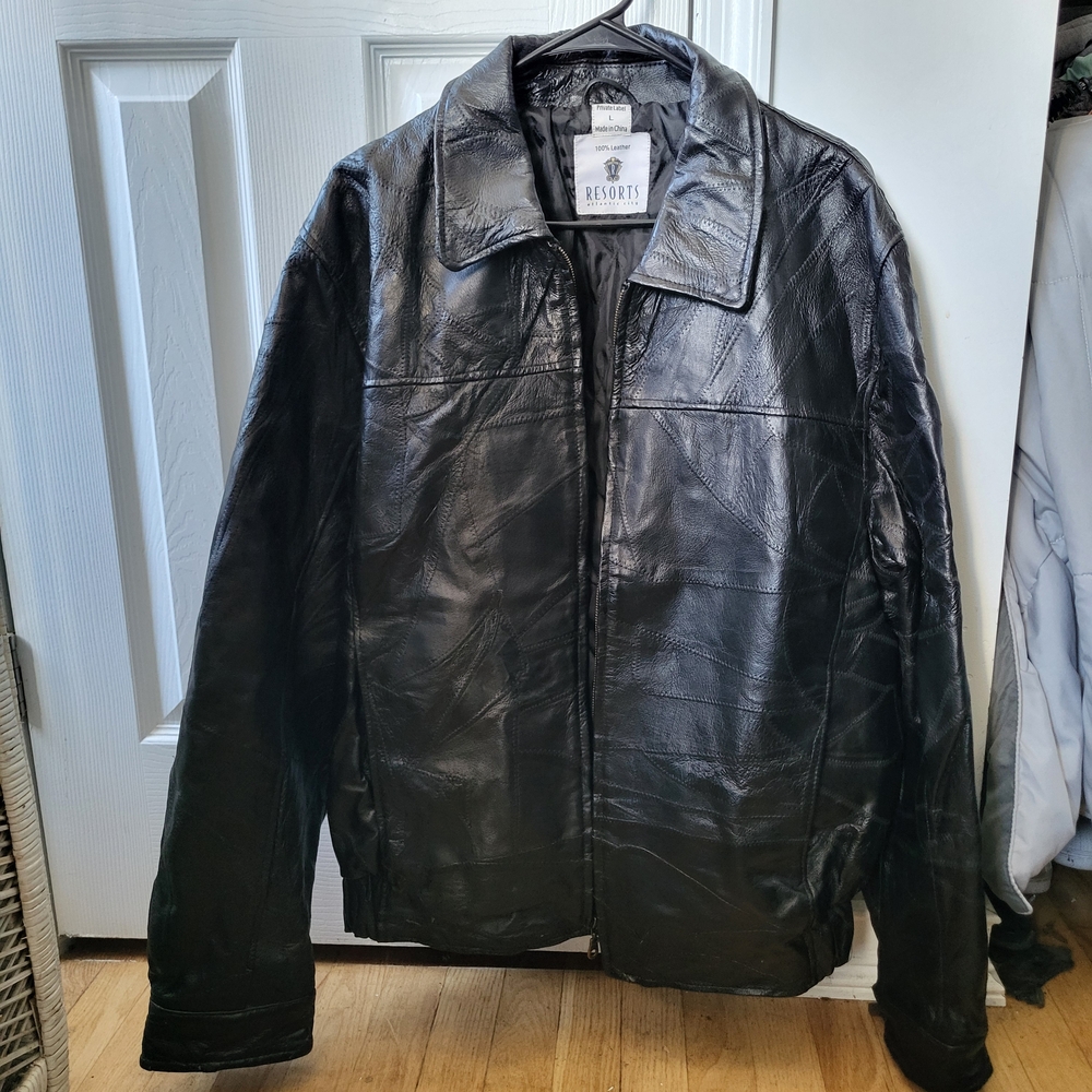 Vintage Genuine 100% Leather Jacket (Resorts, Atlantic City Edition) [Size: L]